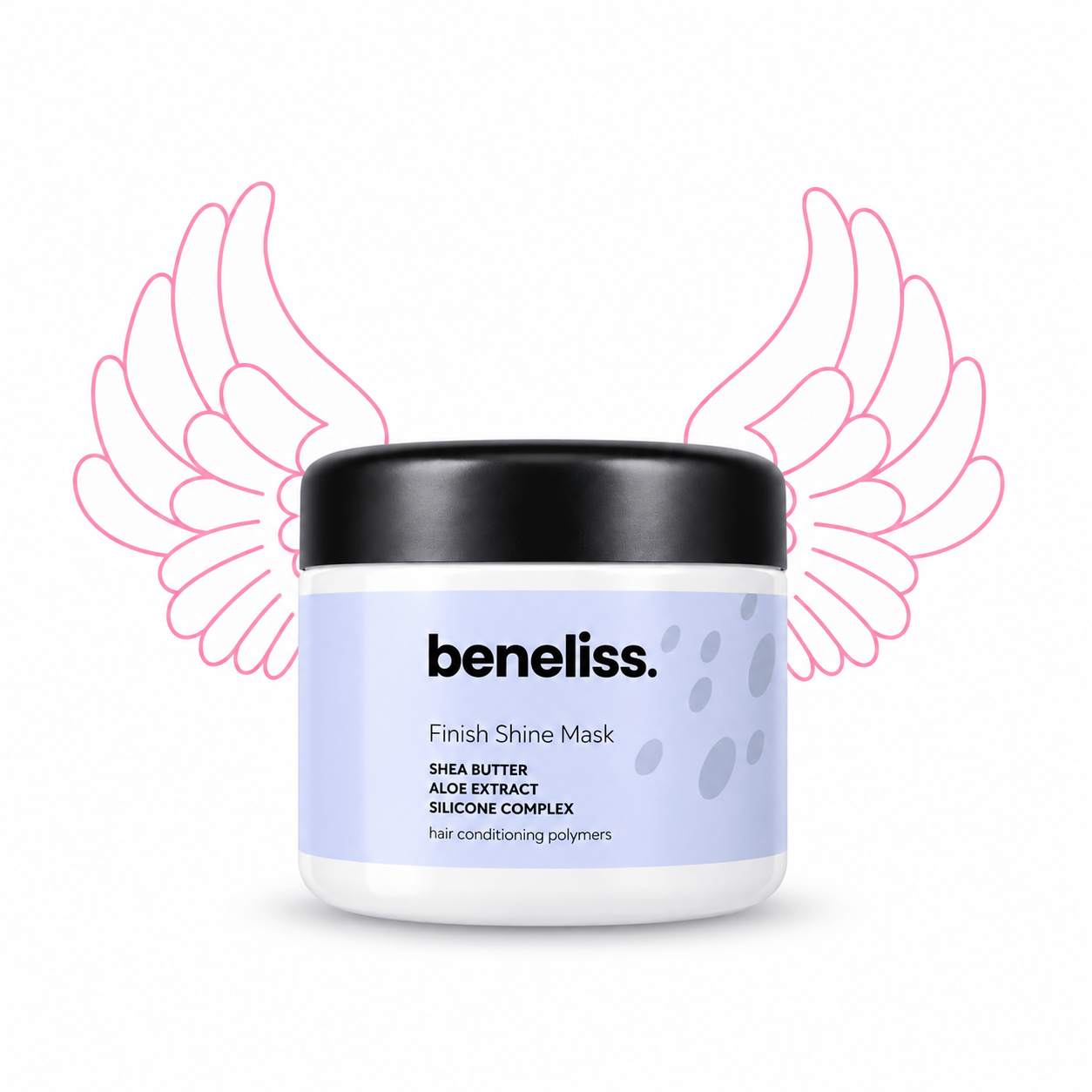 Косметическая маска с розовыми крыльями Beneliss Finish Shine Hair Mask