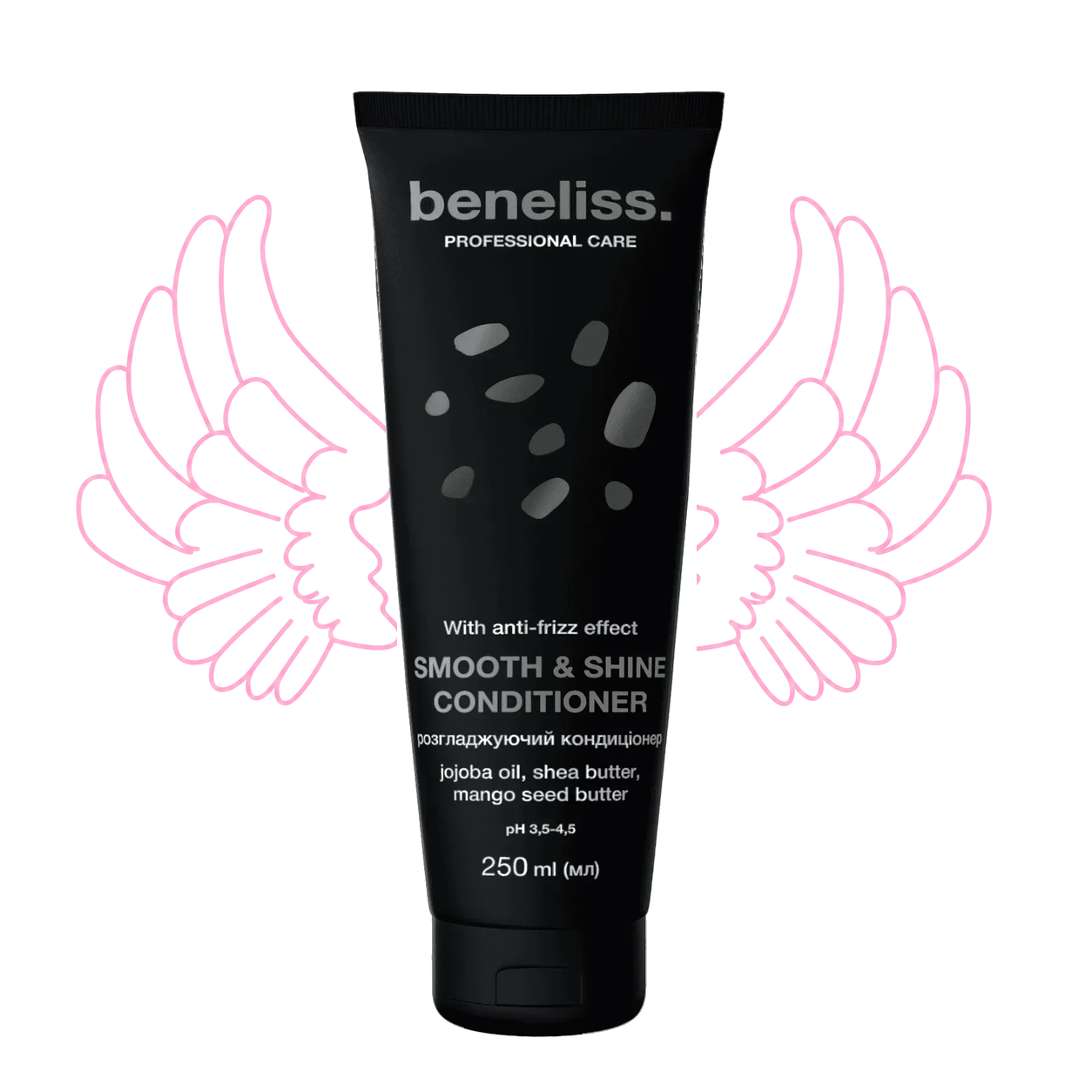 beneliss_smooth_shine_conditioner_250ml_wings Розгладжуючий кондиціонер Beneliss Professional Care Smooth & Shine Conditioner з Anti-Frizz ефектом